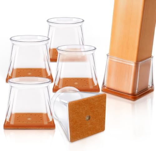 24 Pack Chair Leg Floor Protectors, Chair Leg Caps Square M by Unknown