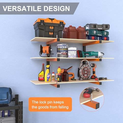 Lumber Storage Rack Wall Mount, Foldable 9-Level Wood Storage Rack - Image 5