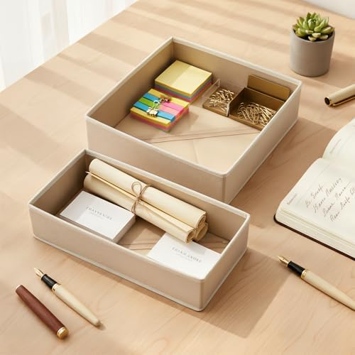 Underwear Drawer Organizer, 2 Pack, Khaki - Image 7