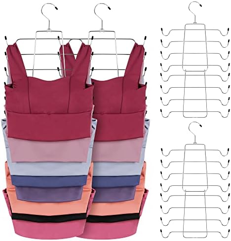 ZEDODIER 4 Pack Tank Top Hanger, Bra Organizer for Closet, Space Saving by ZEDODIER