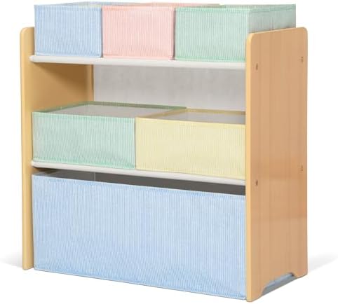Delta Children - GapKids 6 Bin Toy Organizer - Greenguard Gold Certified, Pastel - Image 6