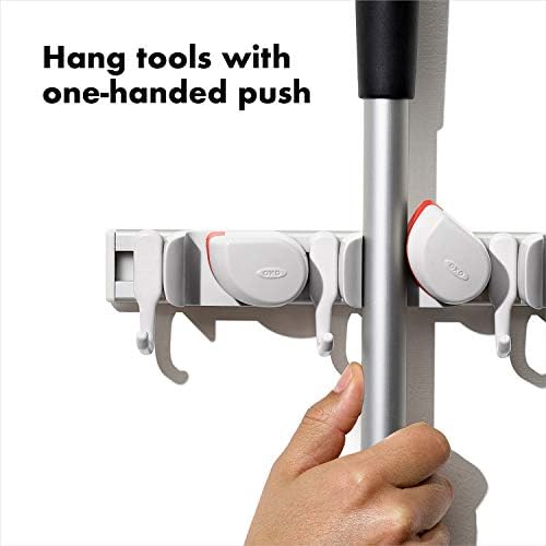 OXO Good Grips Wall-Mounted Mop and Broom Organizer - Image 4