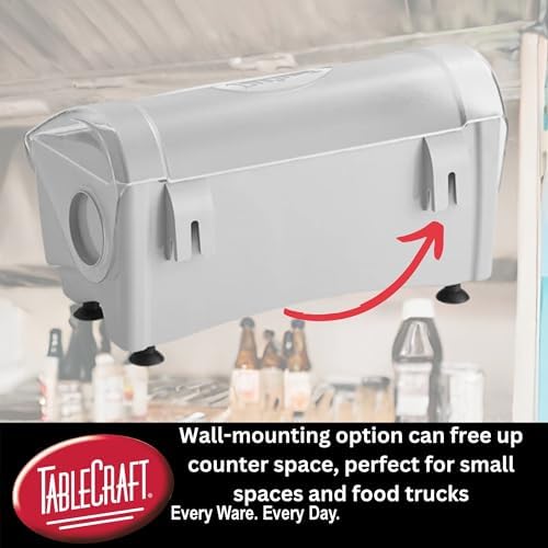TableCraft RWS12 Rapid Wrap Film Dispenser, 12" White, Crafted from Durable BPA-Free Tritan, Easy to Clean, Quick and Efficient Wrapping Solution, Versatile for Kitchen or Catering Use, Compact Design - Image 6