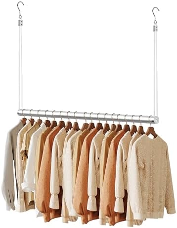 BaiNong Adjustable Closet Hanging Rod 36" Silver Closet Rod Extender by BaiNong
