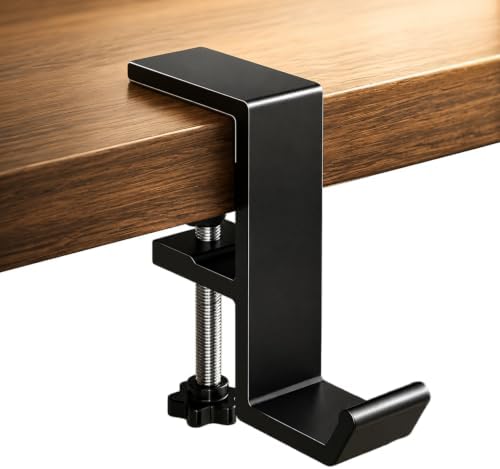 JAKO Headphone Stand - Aluminum Alloy Headphone Holder, Under Headset Stand for Desk Fit for PC Gaming Headset Hanger Hook Suitable for Office, Computer, Student Class Desk, Handmade Creator Table by JAKO