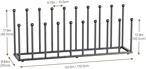 Freestanding Boot Rack, Shoe Storage Organizer Fit for 10 Pairs, Black - Image 2