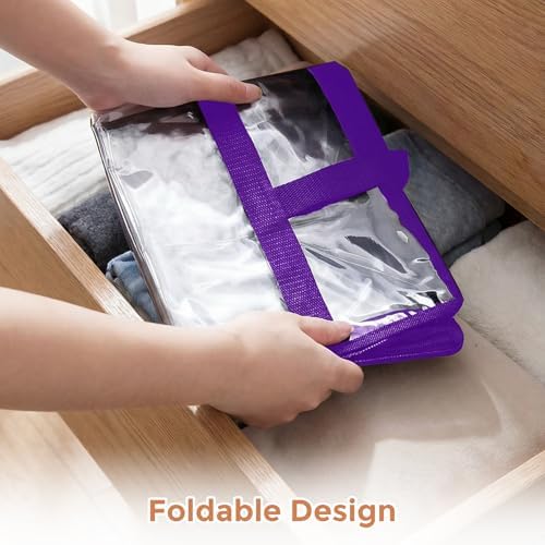 4 Pack Clear Storage Bags for Clothes, 45L Closet Organizers and Storage - Image 5
