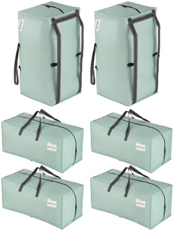 VENO 6 Pack Heavy Duty Moving Bags with Backpack Straps, Zippers & Handles, Extra Large Packing Bags for College Dorm Essentials, Moving Supplies Alternative to Cardboard Moving Boxes by Veno