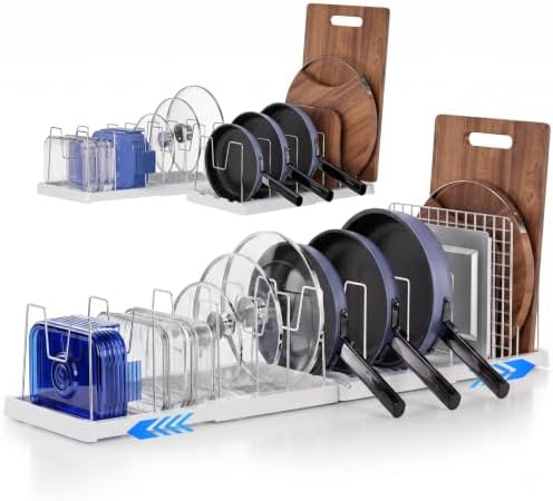 seasky Expandable pots pans and lid organizer for Cabinet & Counter(1 Pack) by Seasky
