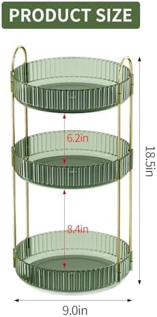 360° Rotating Makeup Organizer, Large Capacity Skincare & Cosmetics Storage - Image 5