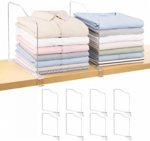 Vtopmart 12" Extra Tall x 11.7" Deep Shelf Dividers, 8 Pack by Vtopmart