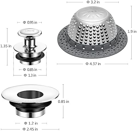LEKEYE Shower Drain Hair Catcher | Bathtub Stopper/Shower Drain Cover/Drain Protector for Bathtub and Bathroom - Image 3