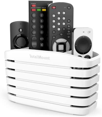 TotalMount Remote Control Holder – Premium Quality – Extra Stable – L White by TotalMount