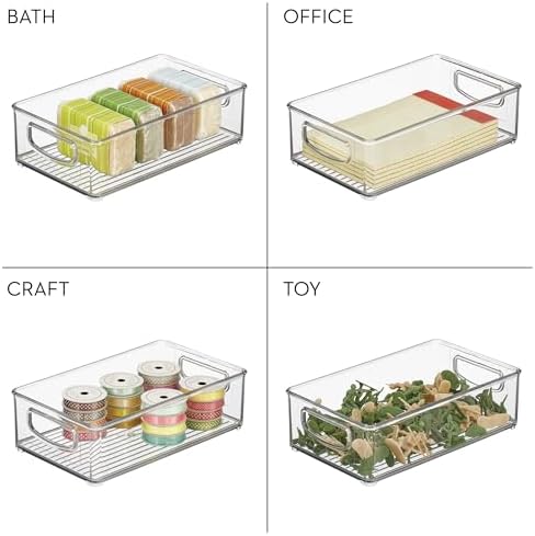 iDesign Stackable Pantry Bin with Handles, Set of 2, Clear - Image 7