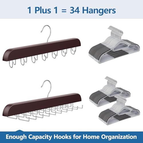 2 in 1 Tie and Belt Organizer, Premium Tie Hanger for Closet Accessories - Image 4