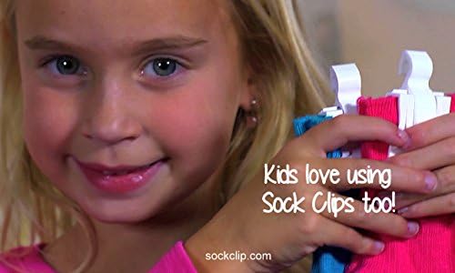 Amazing Sock Clip Sock Holder, Made in U.S.A. Laundry Time Saver, Washer-Dryer Safe, Rainbow Color Assorted 32 Clips, (8 Each of 4 Colors) - Image 4