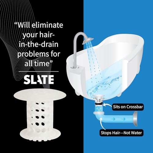 TubShroom Bathtub Drain Hair Catcher – In-Drain Tub Strainer & Clog Prevention Protector, Fits Standard 1.4”–1.75” Tub Drains, Easy Clean, Captures Human & Pet Hair out of Sight (Clear) - Image 4