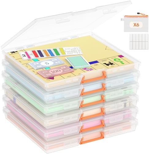 Lifewit Board Game Storage Containers with Handle, 12.2''x10.6'', 6 Pcs by Lifewit