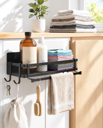 2 Pack Magnetic Shelves for Washing Machine, No Drill Heavy Duty Magnet Storage Rack with 4 J-Hooks and Towel Bar, Laundry Room Organization for Washer Dryer Refrigerator - Image 7