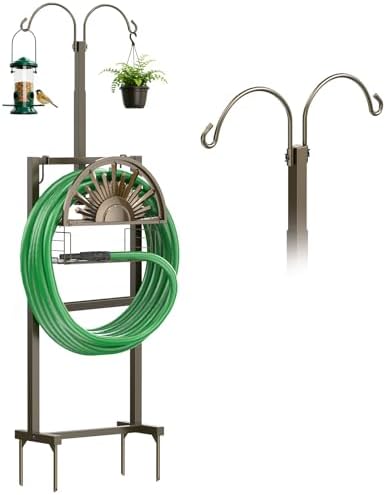 Garden Hose Reel Holder Stand, 77Inch, Holds 150-Feet of 5/8 Inch Hose by GOFORWILD