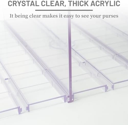 Gift Bag Storage Organizer, Acrylic Clear Shopping Bag Organizer, Adjustable Shelf Divider Bag Organizer for Small Closet, 1 Pack - Image 2