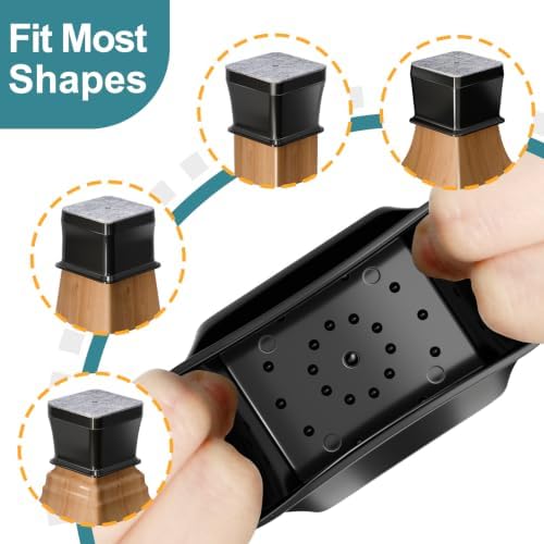 Ansible 24 Pcs Chair Leg Floor Protectors Square - Image 3