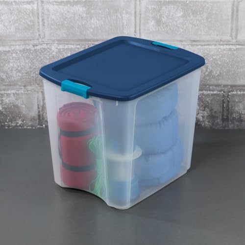 Sterilite 12-Pack Latch and Carry, Clear Plastic Storage Bins with Latching Lids and Full-Grip Handles, 27 Gallon - Image 5
