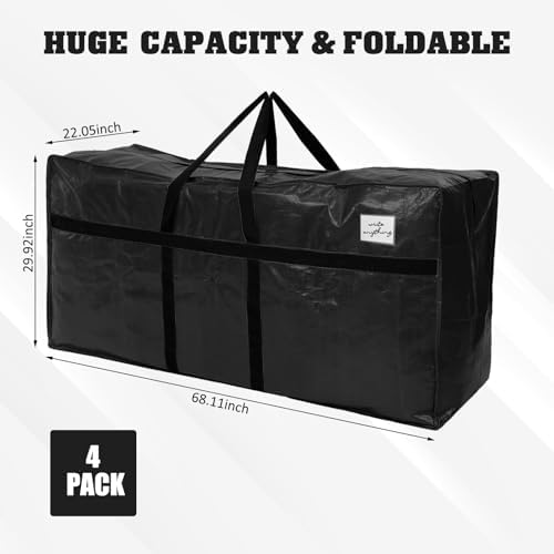 4 Pcs 194 Gallon Extra Large Moving Bags Heavy Duty Storage Bag - Image 2