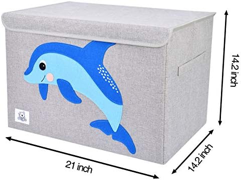 Large Toy Box Storage with Lid, Foldable Fabric Toy Chest Storage for Kids - Image 3
