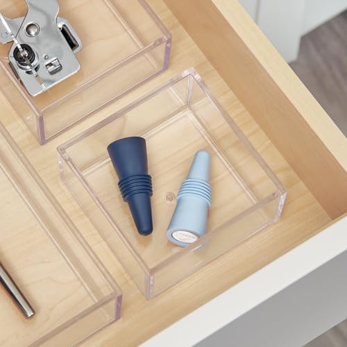 iDesign Clarity Plastic Drawer Organizer, Clear, X-Small, 4" x 4" x 2" - Image 6