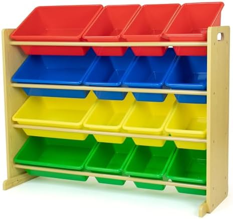 Humble Crew Kids Toy Organizer with 16 Bins, 4 Tier Storage for Playroom by HumbleCrew