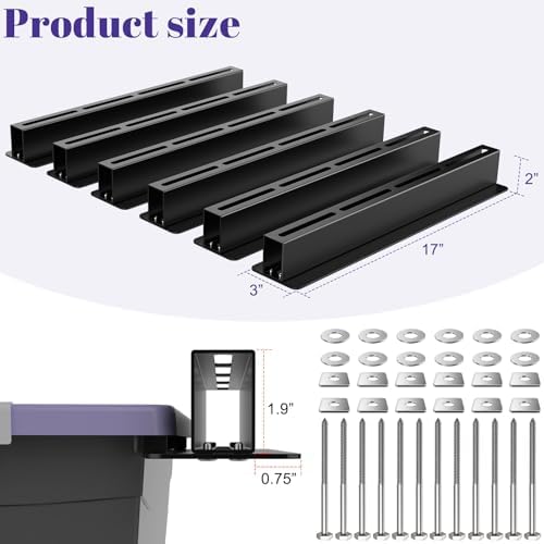 Linone Ceiling Storage Rack, 6 Sets for 5 Bins, 16 Inch - Image 2