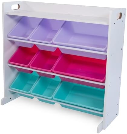Humble Crew Kids Toy Organizer with Display Shelf, 9 Bins, 3 Tier Storage by HumbleCrew