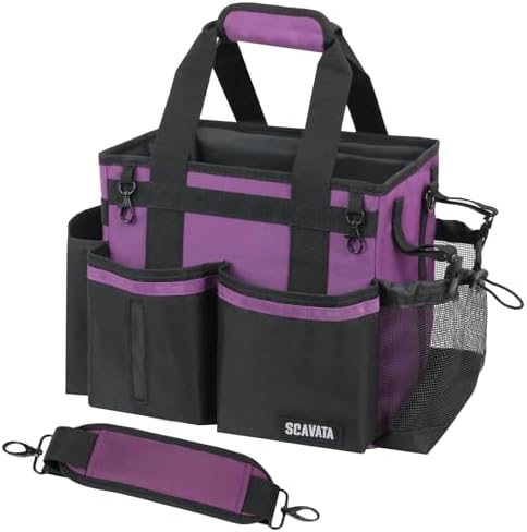 SCAVATA Compact Wearable Cleaning Caddy with Handle & Shoulder Straps by Tidyyourlife