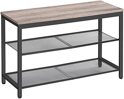 HOOBRO Shoe Bench, 3-Tier Shoe Rack,Industrial Shoe Organizer Storage Bench by HOOBRO