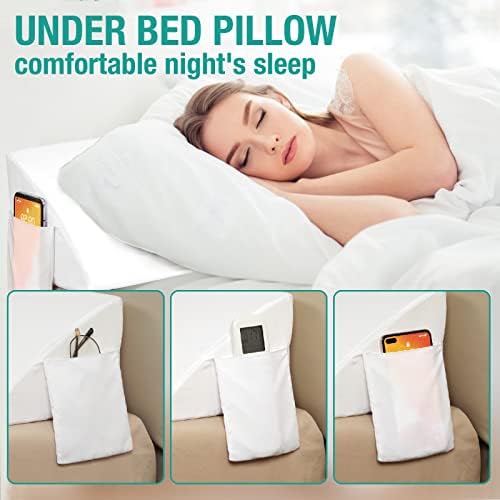Vekkia Twin Bed Wedge Pillow for Headboard, Bed Gap Filler (0-5.5") White - Image 4