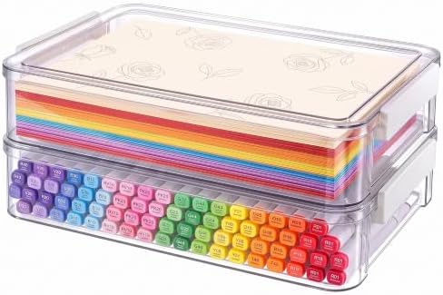 Citylife 2Packs 6 Qt Clear Paper Storage Box with Lids,Plastic Project Case by CITYLIFEHomeOrganization