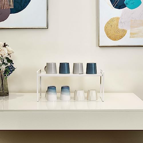 Nxconsu Cabinet Shelf Riser, Adjustable Cabinet Organizer, 12" Deep White - Image 6