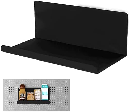 WAYUTO Magnetic Fridge Shelf for Refrigerator, 9.65-Inch Matte Metal Spice Rack and Organizer, No-Drill Storage Shelf for Kitchen, Office, Locker and Whiteboard, Black by WAYUTO