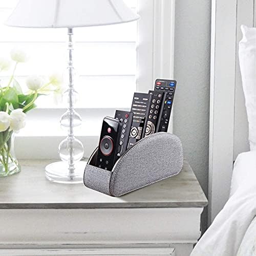 Pu Leather TV Remote Control Holder with 5 Compartments,Remote Caddy/Tray - Image 6
