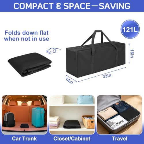 INFANZIA 33inch Large Travel Duffel Bag, 121L Heavy Duty Luggage - Image 5