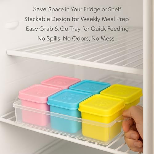 2ME Cat and Dog Food Storage Containers with Lids, 6-Pack 100% Silicone 4oz Each, with Dual-Ended Scoop – Keeps Wet Can Food Fresh, Odor-Resistant,Freezer, Microwave & Dishwasher Safe - Image 3