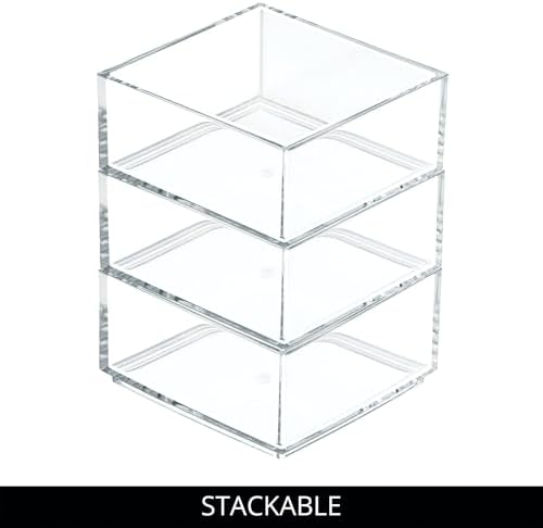 iDesign Clarity Plastic Drawer Organizer, Clear, X-Small, 4" x 4" x 2" - Image 4
