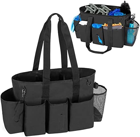 LoDrid Professional Cleaning Tote Caddy for Cleaning Supply, Black by LoDridDirect