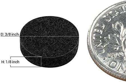 168 Pack Rok Hardware Heavy Duty 3/8" (9.5mm) Diameter Self-Adhesive Felt Pads, Furniture/Cabinet Bumpers, 1/8" (3mm) Height, Round, Black - FELTP38BLK - Image 3
