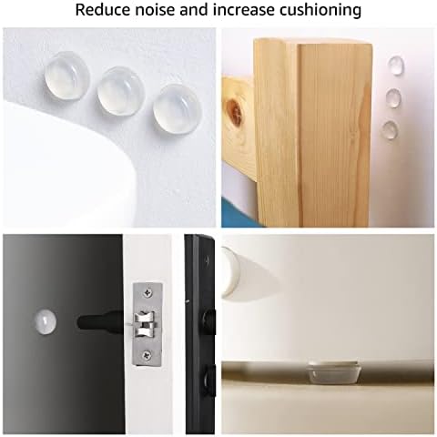 Amazon Basics Cabinet Door Bumpers, Clear Self Adhesive Pads for Surface Protection, Noise Reduction and Sound Dampening, Rubber Stoppers for Drawers and Cupboards, 300-Piece, 6.9 x 4.5 x 0.6 inch - Image 5