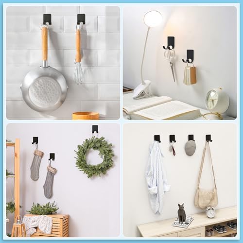 VIS'V Shower Wall Adhesive Razor Holder for His and Hers, Black, 2 Pcs - Image 5