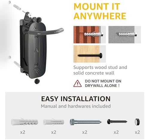 monTEK Swivel Bike Wall Mount, Vertical Bike Rack for Garage, 1 Pack, Gray - Image 5