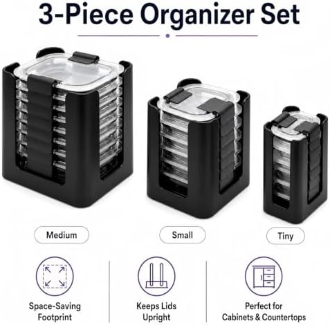 3-Pack Lid Organizer for Rubbermaid Brilliance (Medium, Small, Tiny) - Image 4