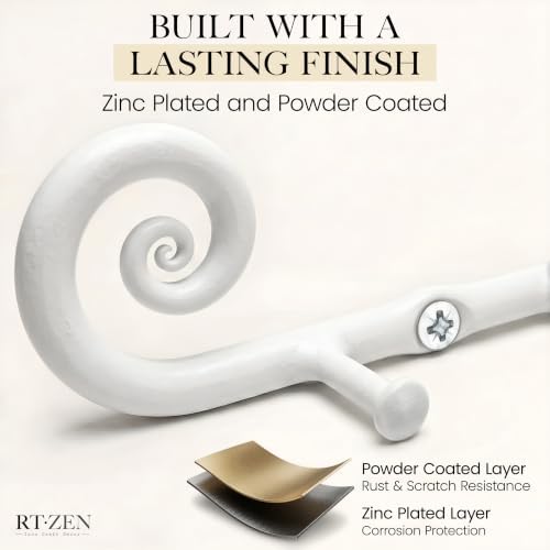 RTZEN Farmhouse Small Key Holder for Wall, Wrought Iron Wall Mount Rack - Image 7